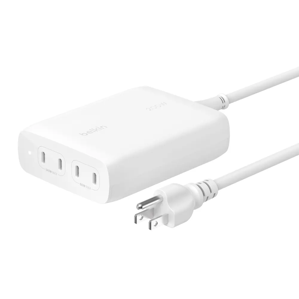Belkin BoostCharge Pro 200W 4-Port USB-C GaN Charger Belkin BoostCharge Pro 200W 4-Port USB-C GaN Charger