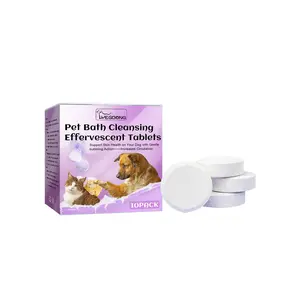 Yegbong Pet Bath Cleansing Effervescent Tablets, Spa For Dogs And Cats To Remove Odors And Leave Sweet And Smooth Hair