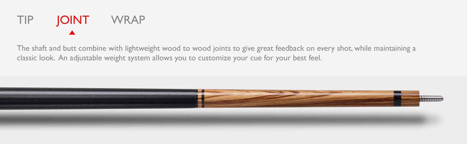 Viper Naturals Zebrawood Billiard/Pool Cue Stick Viper Naturals Zebrawood Billiard/Pool Cue Stick