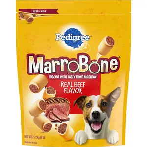Pedigree Dry Dog Treats MarroBone Real Beef Flavor, 6 lb. Bag