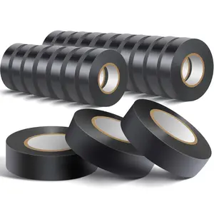 20 Pack Black Electrical Tape ,3/4 in x 60ft,High Temperature Electric Tape Weatherproof Home Outdoor Multipurpose Insulating Wire Wrapping,Maximum