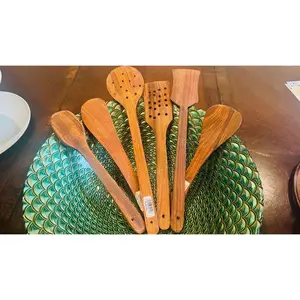 Wooden Spoon Set Eco-Friendly Cooking Utensils for Everyday Kitchen Use