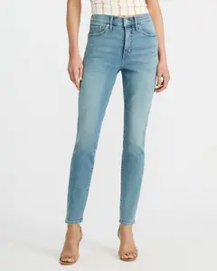 Express High Waisted Medium Wash Skinny Jeans