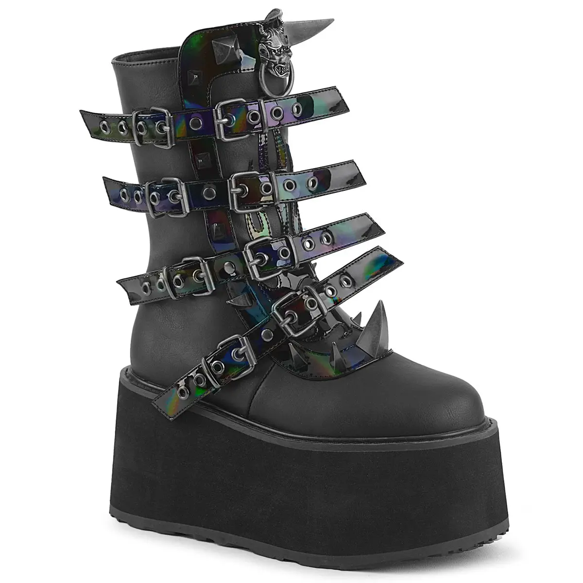 Demonia Women's Damned-156 Mid Calf Boot