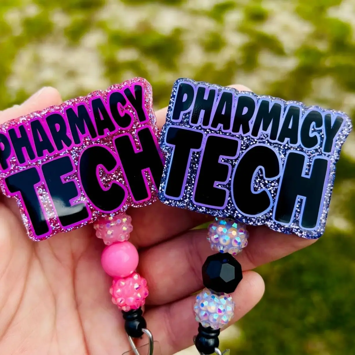 Pharmacy Tech Work Id Badge Reel Cute gift for him/her