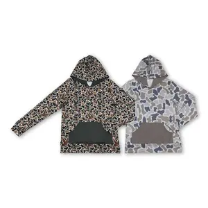 Adult Men Winter Hoodies Shirt Camo Pockets Winter Clothes Hunting Clothing Top