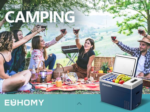 【Back To School】EUHOMY 12 Volt Refrigerator, 23&31QT Compressor Electric Cooler APP Control, Car Fridge -4℉~68℉, Portable Refrigerator 12/24V DC 100-240V AC, Portable Freezer for Camping, Travel, Boat