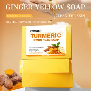 Turmeric soap for deep cleaning, oil control, refreshing, nourishing, tender and smooth Facial Cleansing Foaming Skin Repair turmeric bar soap soap turmericsoap