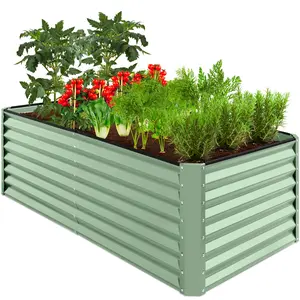 Best Choice Products 6x3x2ft Outdoor Metal Raised Garden Bed, Planter Box for Vegetables, Flowers, Herbs