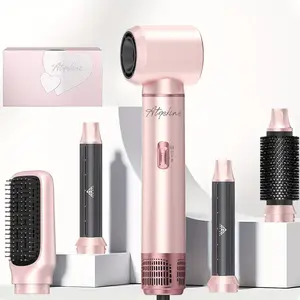 Hair Dryer Brush 5-in-1, Blow Dryer Brush Set, Upgraded Hot Air Brush for Straightening, Curling, Drying and Smoothing, Air Styler Curling Wrap Air Curler, Curling Iron Hair Styling Tools, Christmas and New Year Gift
