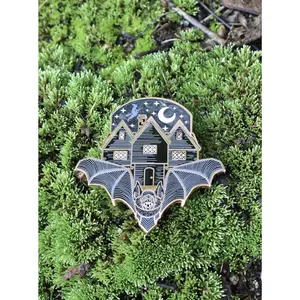 Witch House Bat Pin LASERBRAIN