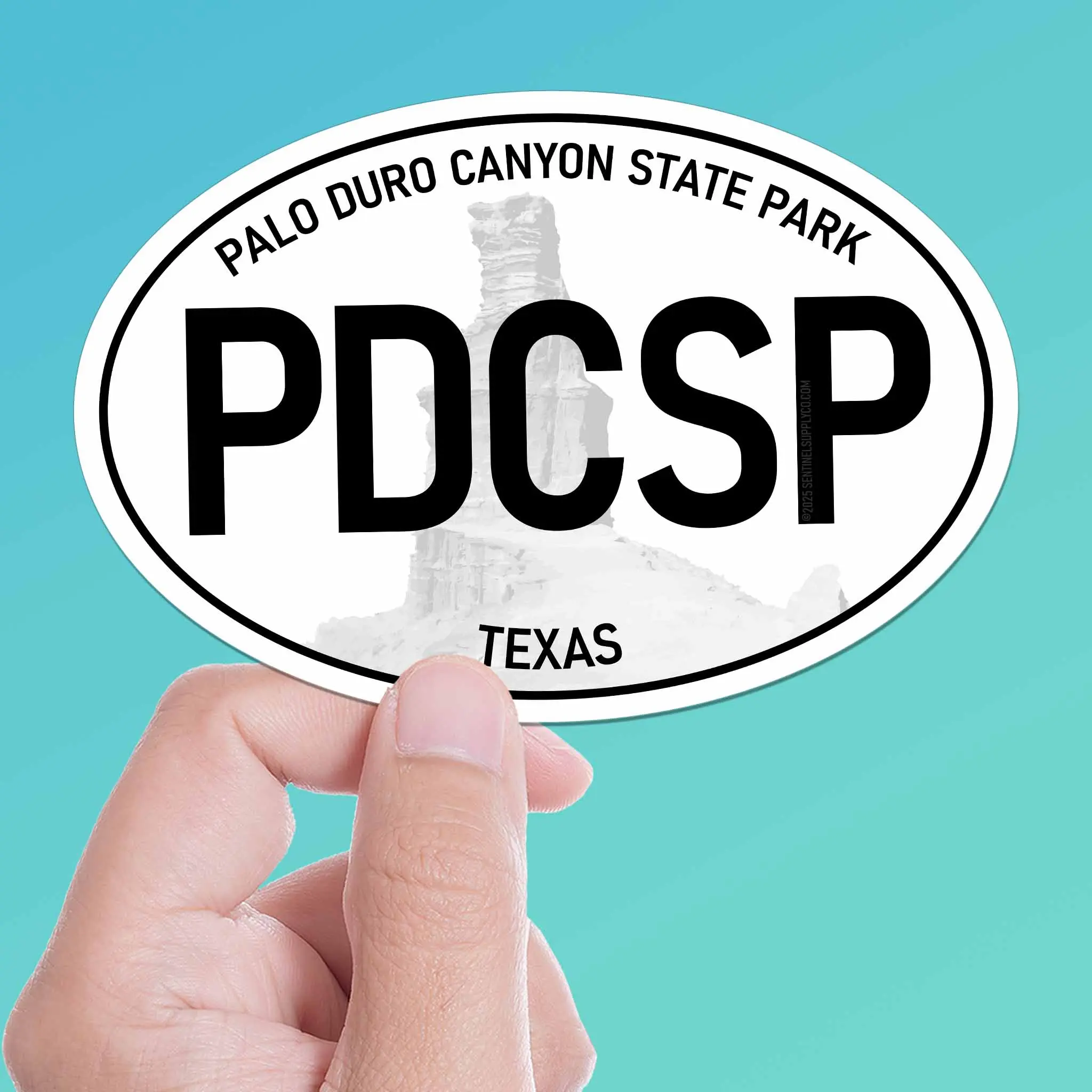 Palo Duro Canyon State Park Texas White Oval Sticker