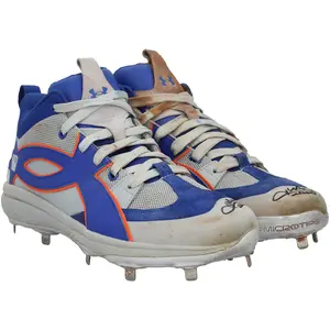 Juan Soto New York Mets Autographed Game-Used Gray and Blue Under Armour Cleats from the 2025 MLB Season - HH98516000-01 - Fanatics Authentic Certified