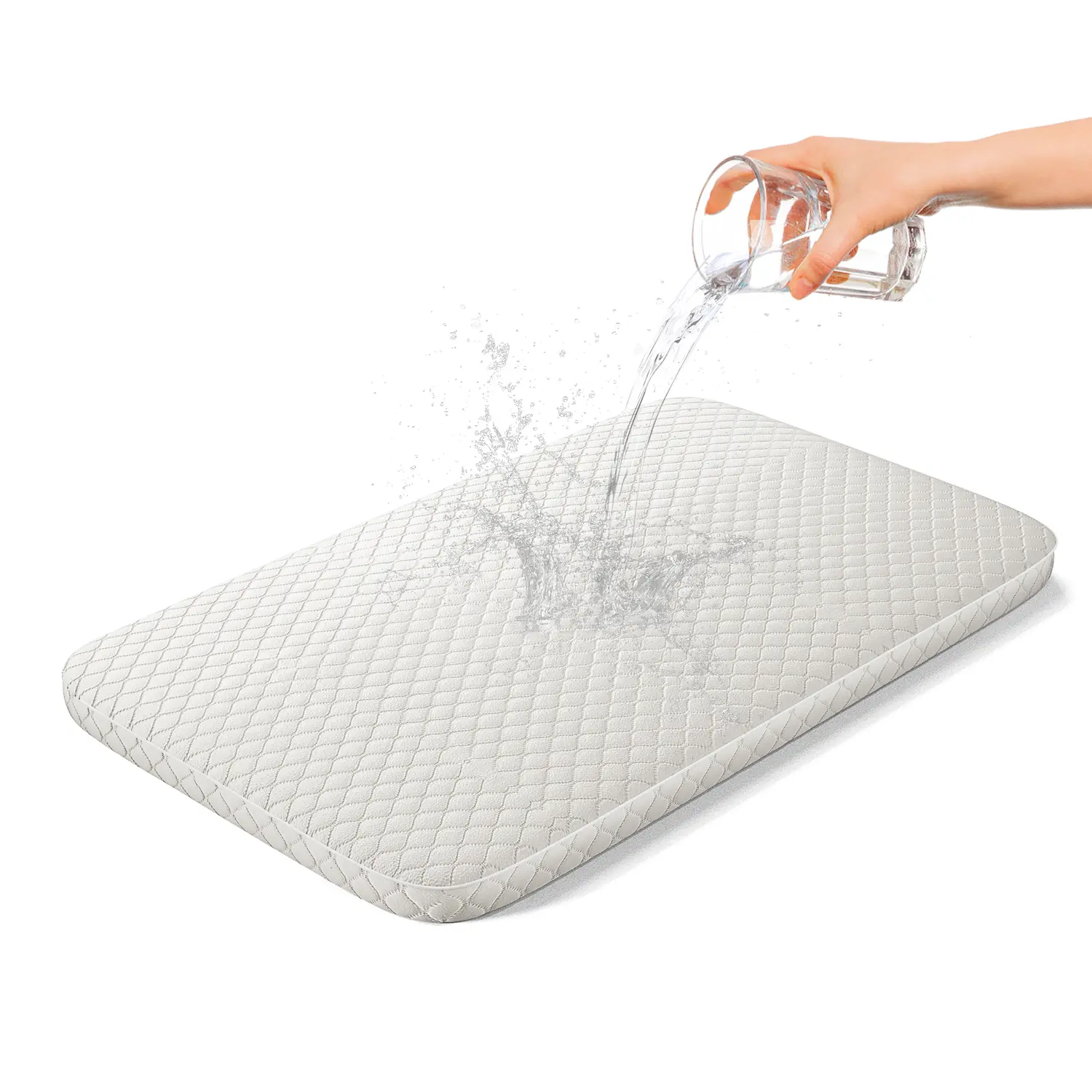 WONDER LIVING Baby Bassinet Mattress, Breathable, Premium Foam, Non-Toxic, Rectangle Shaped with Removal Waterproof Cover
