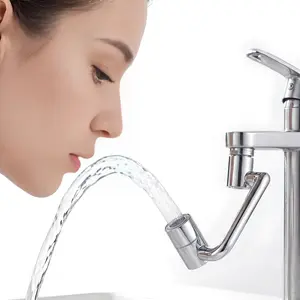 Rotatable Rotary Faucet Aerator Extension, 1440° Swivel, 2-Mode Splash-Free All-Angle Water Spray, Plumbing Val tap head replacementve Part for Kitchen & Bathroom Sinks 1440° Swivel, 2-Mode Splash-Free All-Angl,summerwins