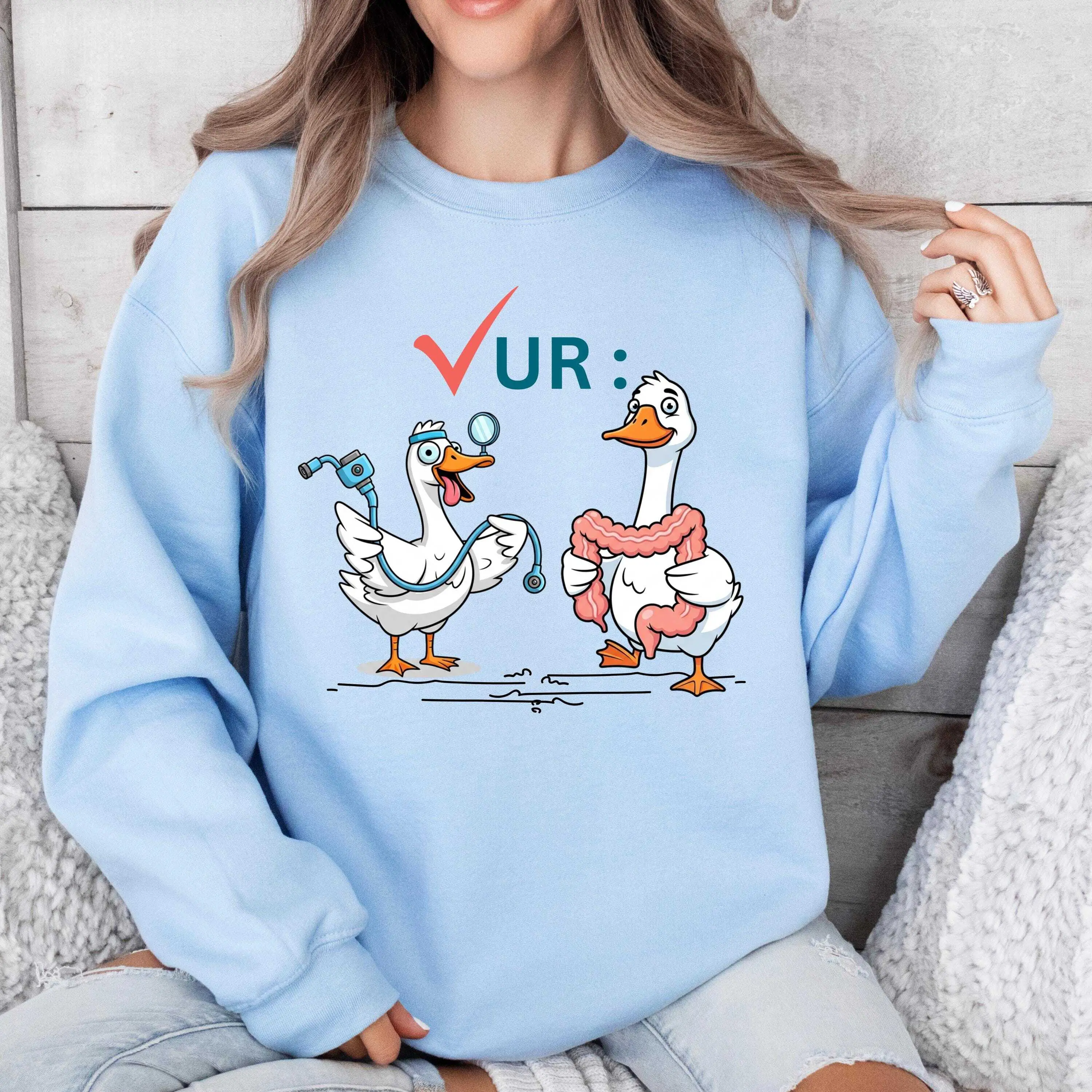 Gastroenterology Goose Short Sleeve T-Shirt / Sweatshirt / Hoodie , Check Your Colon Tee, Funny Colonoscopy Doctor shirt GI Nurse humor Tshirt