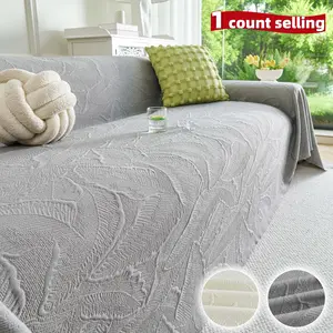 1 Pc Embossed Sofa Throw Cover, Non-Slip Washable Couch Protector Pad, Soft Breathable Furniture Slipcover, Pet-Friendly Anti-Scratch Sofa Towel/Sofa Sheet, Multi-Color Cover for Dogs & Cats, fits Armchair/Loveseat/2-3-4 Seater & Sectional