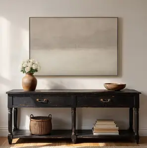 GRACEFUL Jesus Leaves The 99 Print Poster No Frame, Framed, Beige, White, Neutral, Framed, Lost Sheep, Horizontal Sketch Bible Pray Faith Art Gift