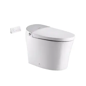 VEVOR Smart Toilet, Air Drying, Elongated Smart Toilet with Heated Seat, Clean Nozzle and Auto Freshening System, Easy Operated Toilet with Remote Control LED Digital Display, Fits for Bathrooms