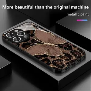 Leopard Butterfly Phone Case Elegant Free Spirited Compatible with iPhone 17 16 15 14 13 12 11 Series Full Coverage Lens Protection Simple Color Matching