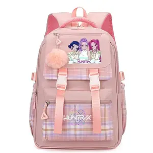 【2026 NEW】 1 pc, solid colorbackpack, women's backpack, Kpop style,printed with witch hunting group/celebritypattern, zipper closure, fashionable andversatile, casual and trendy, suitable forschool, sports, travel, and other occasions