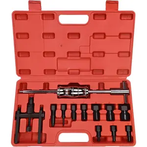 Motorcycle Blind Hole Bearing Puller Kit, Motorcycle Slide Hammer Puller Set, Pilot Insert Inner Bearing Remover Tool with 8-32mm Collets