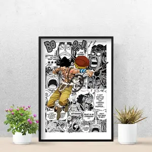 Usopp Anime Poster, OP Manga Collage Wall Art, Straw Hat Crew Print, Anime Room Decor, Gift For Fans