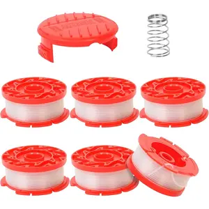Weed Eater Spool Compatible with Craftsman,30 Feet/0.065 Inch Line String Trimmer Generic Autofeed System Replacement Spool CMZST065& CMZST0653 (6 Spool,1 Cap,1 Spring)