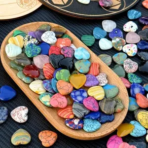 Heart Shaped Stone, Colorful Stone Decoration, DIY Jewelry Decoration, Garden & Patio Decoration Supplies, Garden Stones