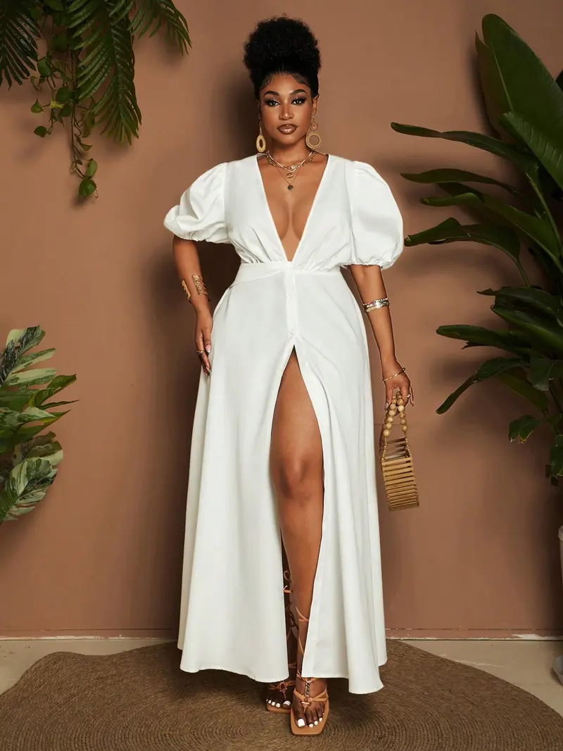 white plus size party dress - TikTok Shop