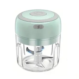 250ML Wireless Portable Garlic Mixer, 3-Blade Stainless Steel, USB Charging, Kitchen Garlic and Ginger Minced Vegetable Grinder for Home Cooks and Light Meal Lovers