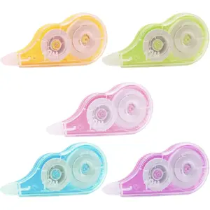 5 Pcs 39.4 Ft Colorful Correction Tape White Wrong Out Tape Roller Bulk for Noting Teacher Supplies School Office and Home 5 Colors