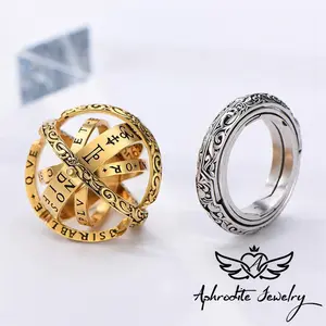 Astronomical deformable rotating ring for women, suitable for anniversary birthday and daily wear