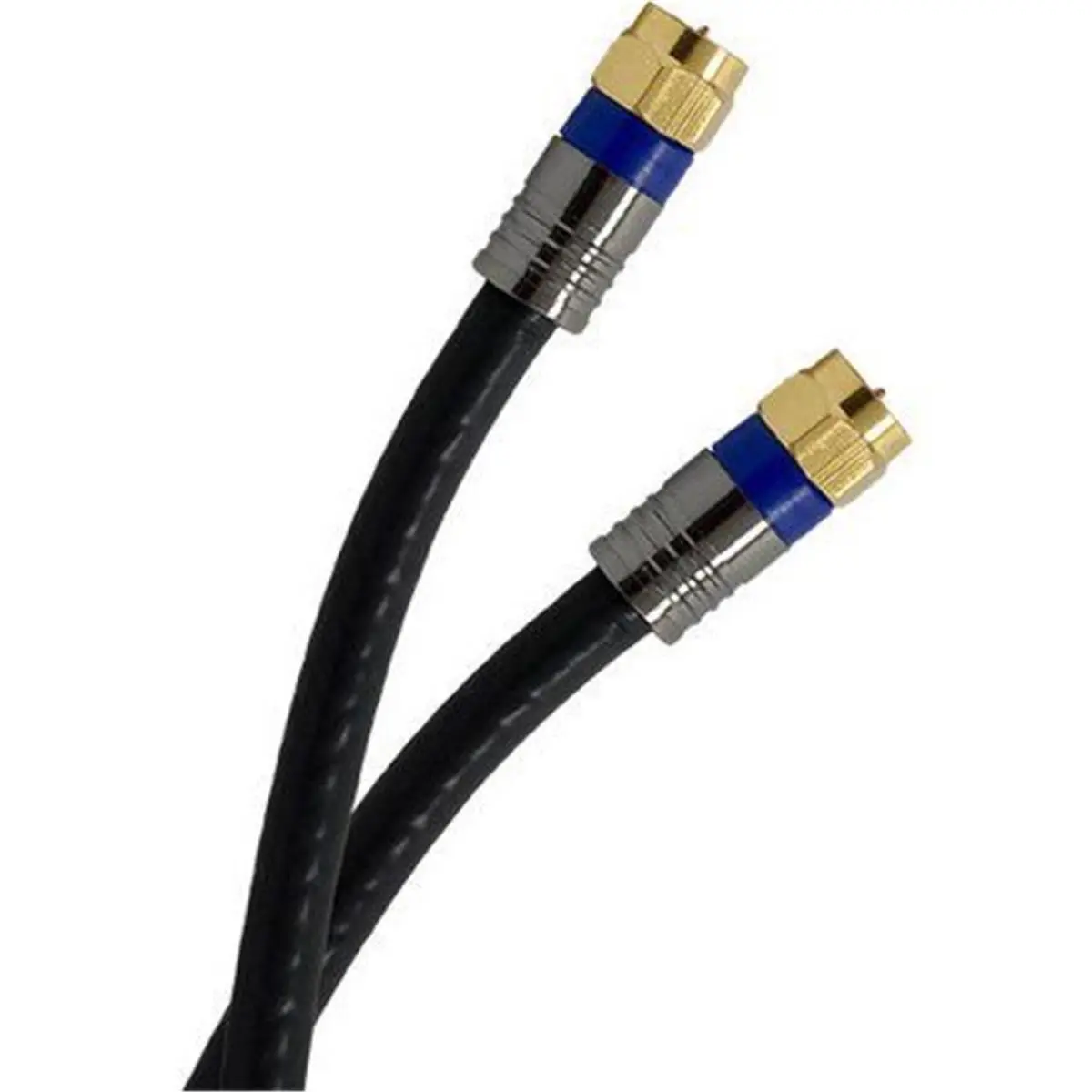 212 MAIN 25 ft. Black RG6 Quad Shield Coax Cable - In-Wall Audio & Video Tech Accessory with F-Type Jack Connector, Corrosion-Resistant Connection for Full HD Digital Signals, Electronics Accessories, Tech Accessories