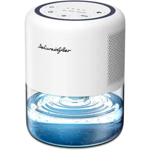 44oz(1.3L) Small Dehumidifier for  Auto-Off Quiet Portable Dehumidifier with 3 Modes 10 Color Lights 4 Timer Settings for Bedroom Bathroom Closet (215 sq.ft)