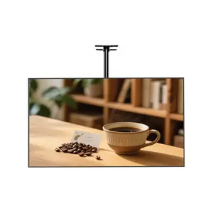 55-inch 4K UHD Digital Signage Display, 1000-2500nits High Brightness, Slim Frameless Design, CMS Remote Publishing, 24/7 Timer, Built-in Speaker, Ideal for Advertising, Retail, Restaurants