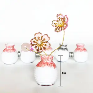Lovely Mini Vase Fridge Magnet Set with DIY Craft Kit, 6PCS Nordic Chinese Style Refrigerator Magnets, Creative Resin Flower Vase Decor for Kitchen, Office and Room, Cute Handmade Gift for Girlfriend, Mom and Best Friend