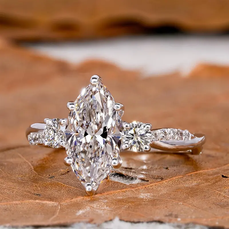 Elegant Marquise Cut Solitaire Ring – Sparkling Jewelry for Women,funky unique accessories ,promise rings for gf, engagement rings, accessories for women,4th of july accessories, Suitable for parties, festivals, gifting, and daily wear