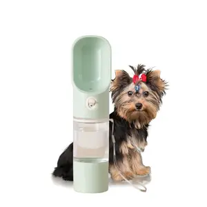 Portable Dog Water Bottle & Food Container, Compact & Sleek Design for Travel, Hiking, and Daily Walks, 6.8Oz of Water, 3Oz of Food. Does not apply