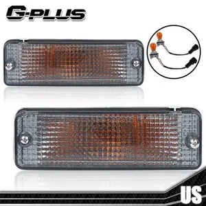 1Pair Smoke Lens Turn Signal Light Fit For 1984-1988 Toyota Pickup & 4Runner Side Lights G-PLUS