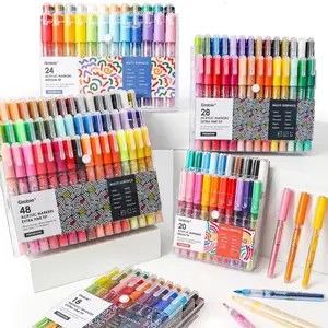 [Flash Sale] Grabie Acrylic Markers Paint Pens Set (Drawing Pad Included), for Rock Painting, Ceramic, Canvas, Plastic, Glass artmarkers acrylic paintmarkers, coloring, artist, creative, durable, glossy, easily, waterproof, gift for valentines's day