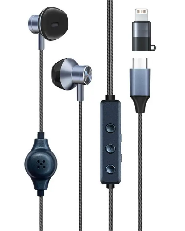 HOSABELY Wired In-ear Headphones with Built-in Electronic Digital Sound Card, Karaoke Microphone, Audio Interface, In-ear Monitoring, Voice Changer, Reverberation & High-quality Audio