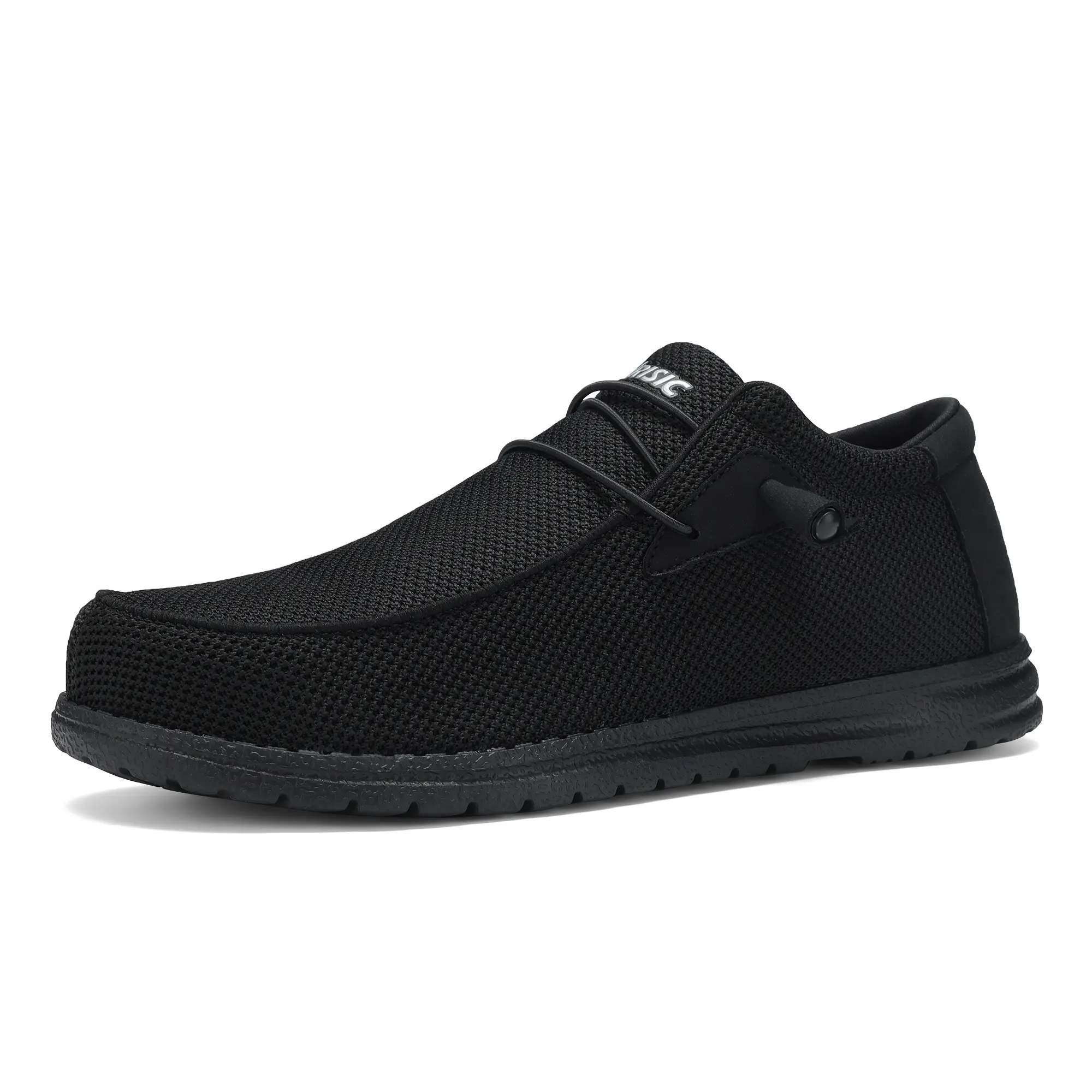 Steel Toe Shoes for Men, Lightweight Slip-On Work Loafers, Comfortable Breathable Athletic Sneakers for Casual Walking
