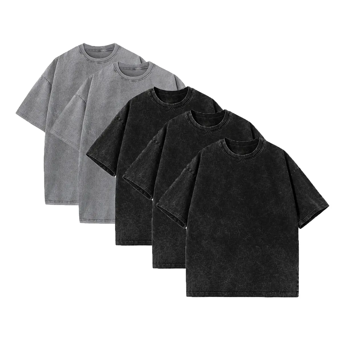 5 Pack – 2 Gray + 3 Black