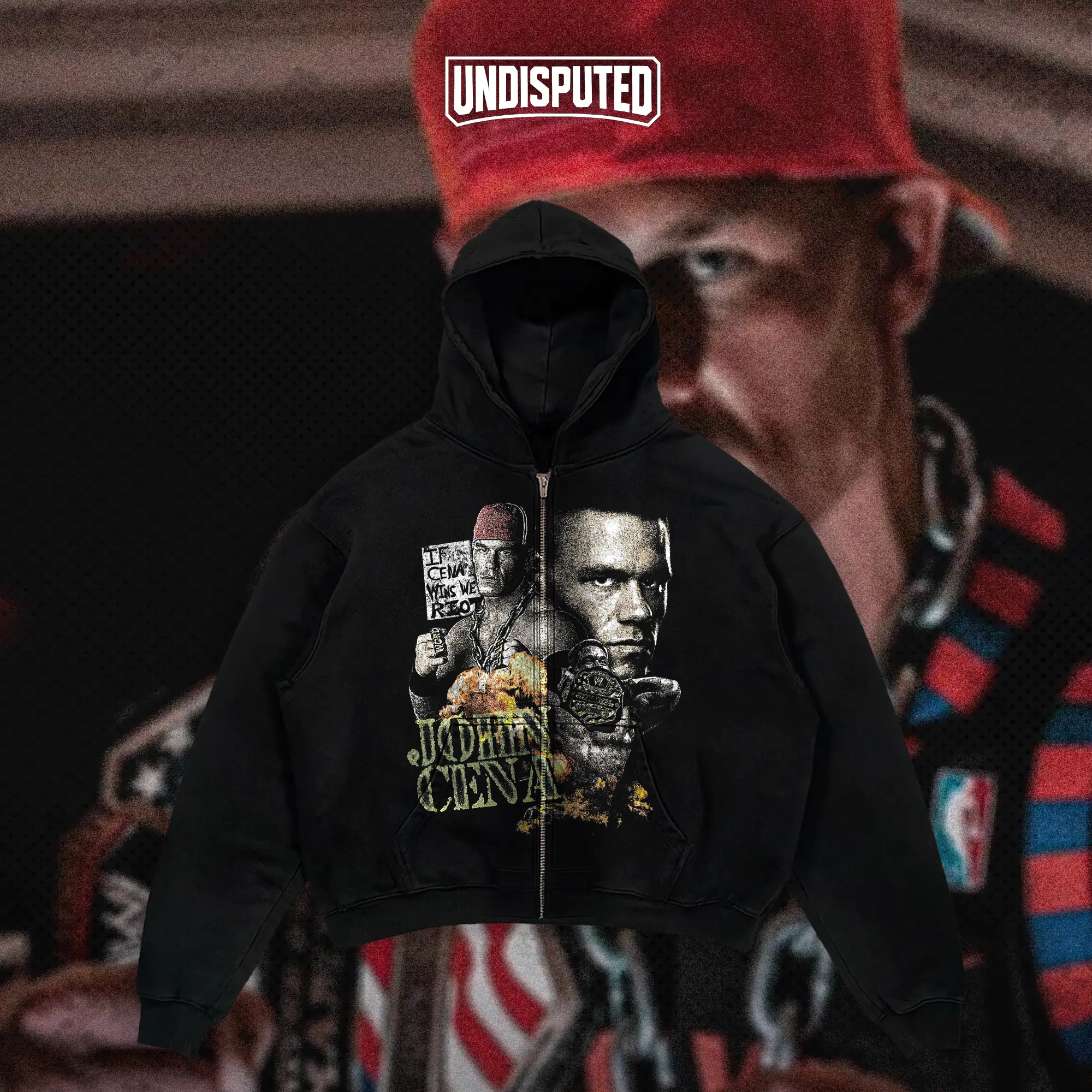 UNDISPUTED John Cena If Cena Wins We Riot Heavy Cotton Shirt WWE 