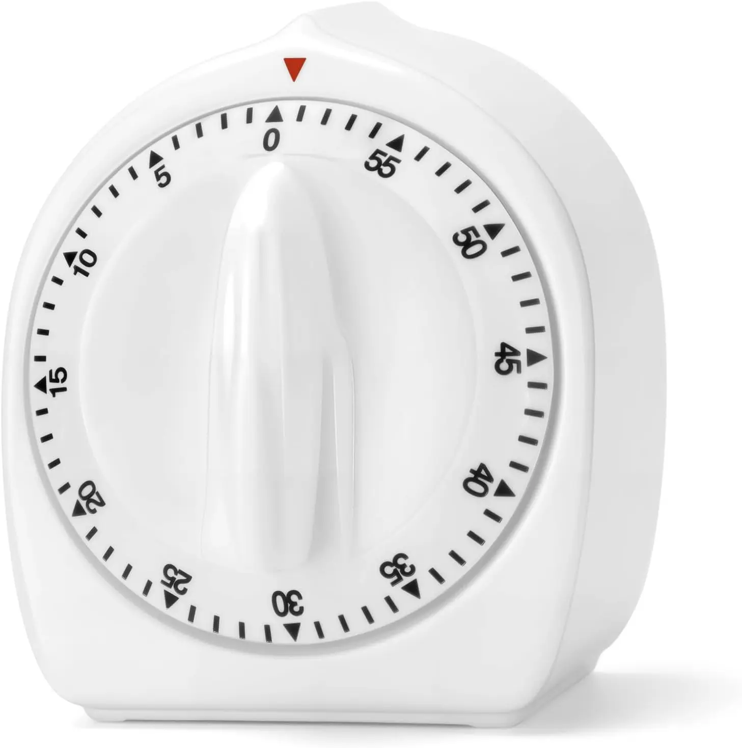 60 Minute Wind Up Kitchen Cooking Timer with Loud Alarm 100% Mechanical No Batteries Required Manual Countdown Timer for Home Study Cooking White