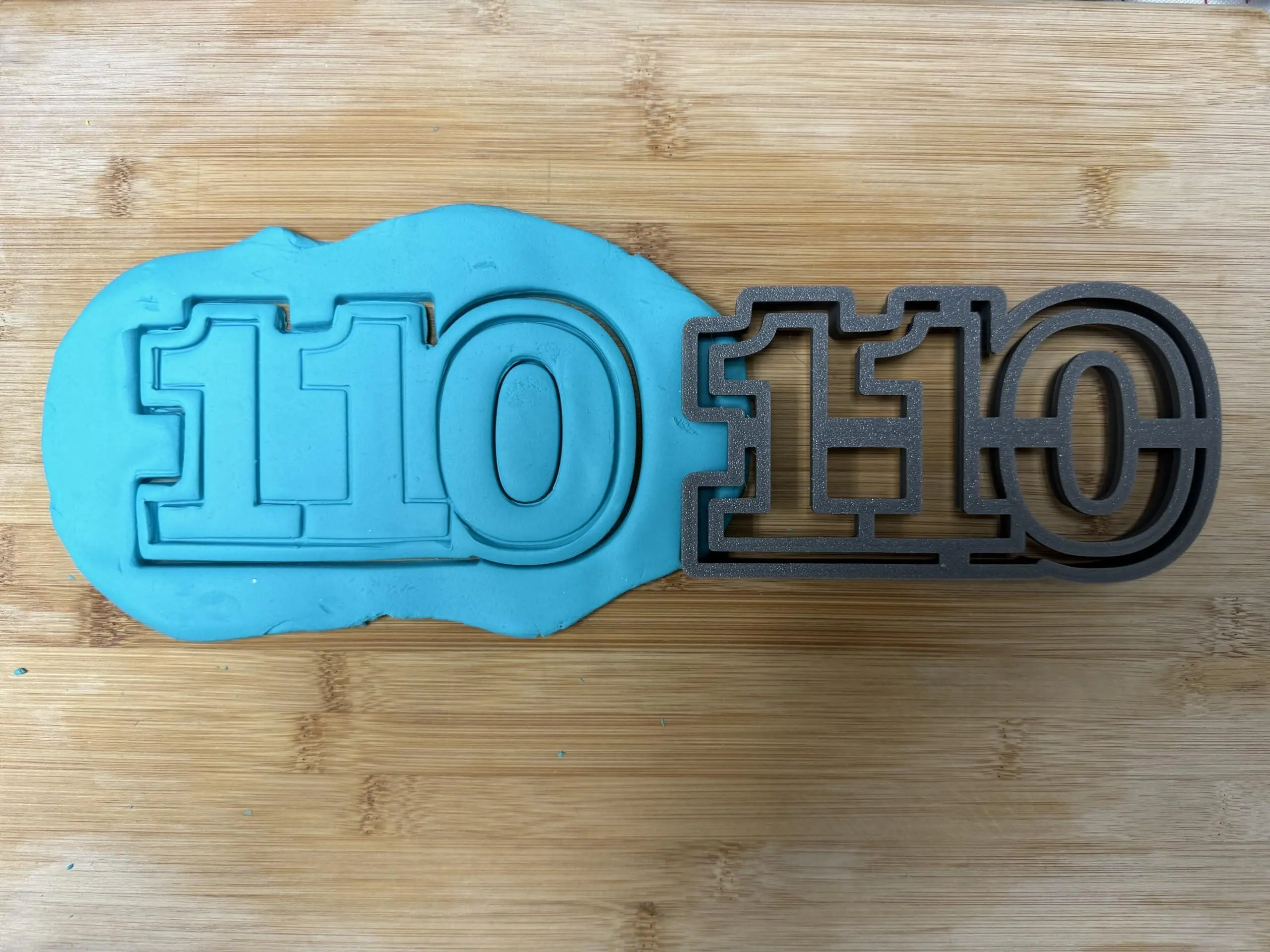 110 cookie cutter - Perfect for Milestone Celebrations (3x6") Made in the USA by Mighty Gadget