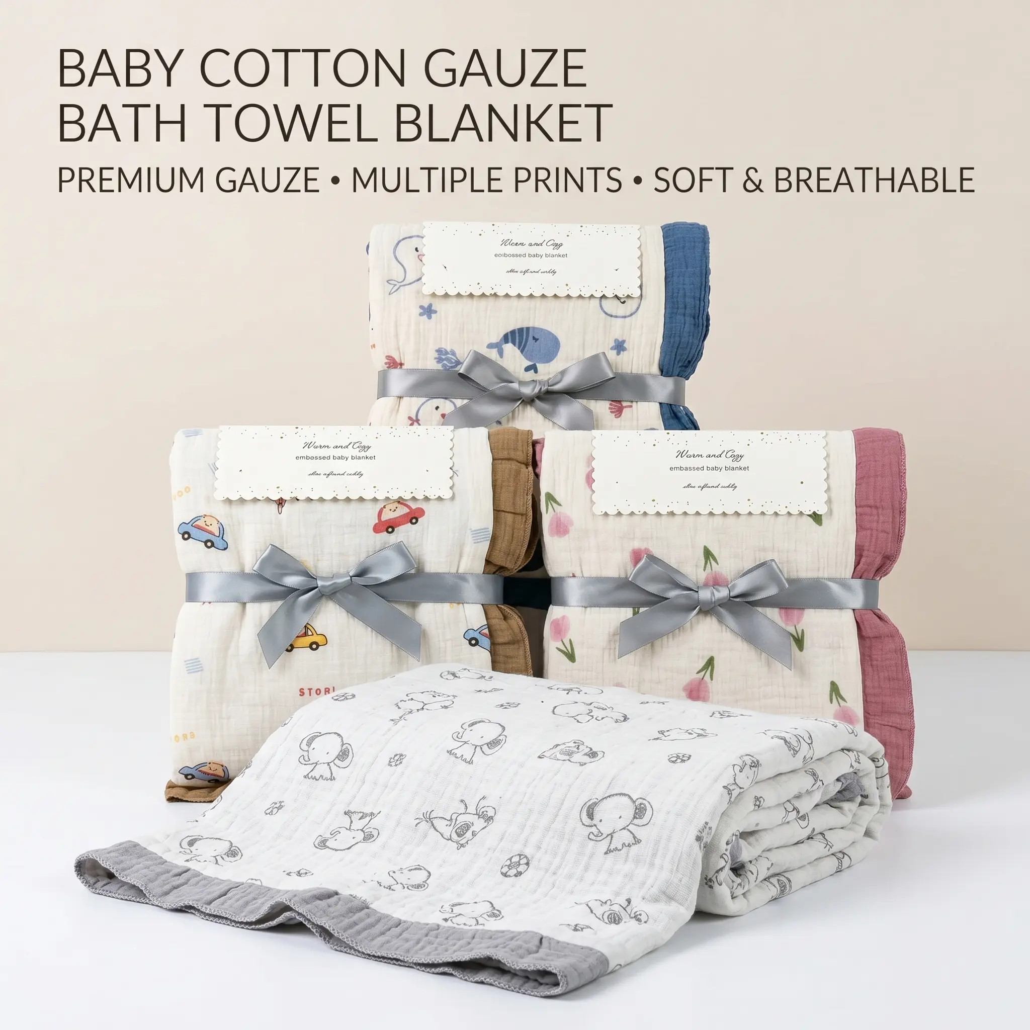 Cotton Lightweight Cool Breathable Soft Baby Blanket - Animal Print, Gentle on Skin, Machine Washable, Stroller Travel Essential, Crib Napping Everyday Use Infant Comforter