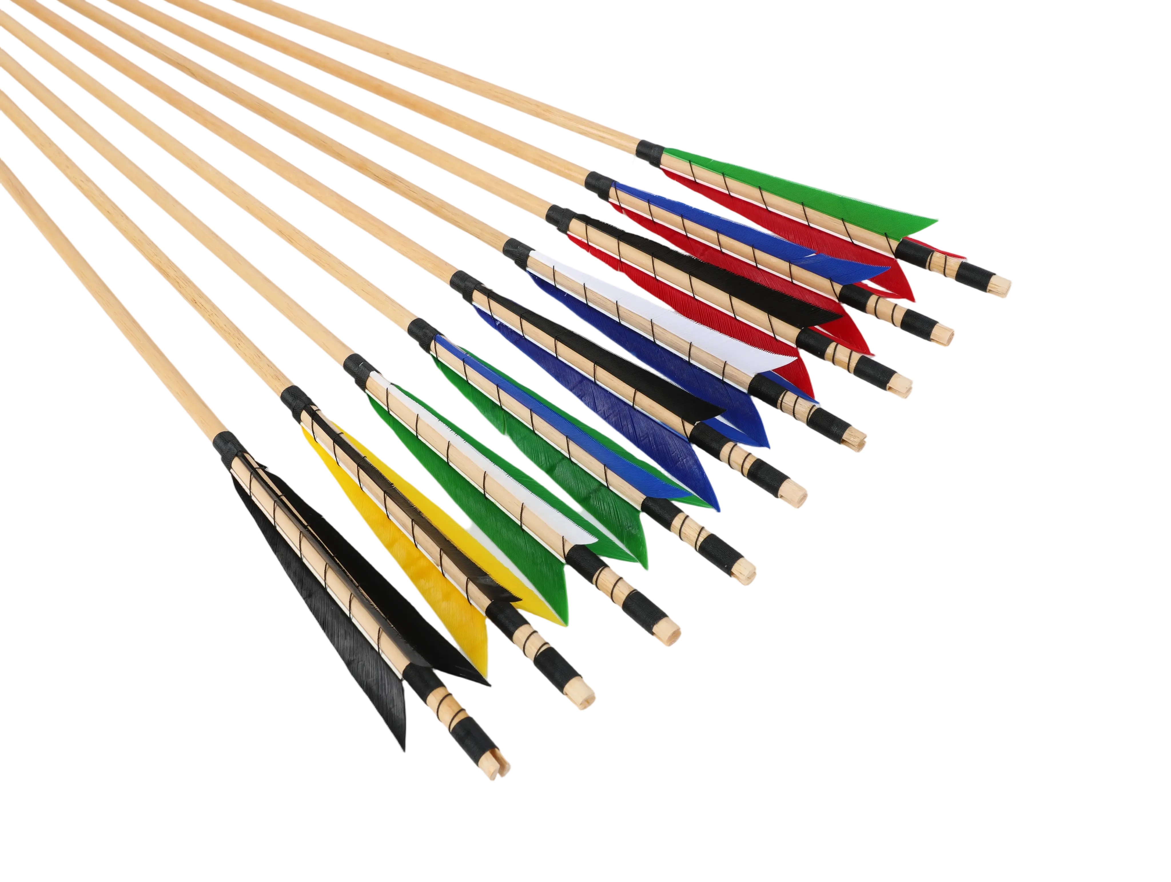 12pcs wooden arrow 5 inch arrow feather light od8mm suitable for beginners archery practice use novice veteran universal outdoor sports goods with arrow