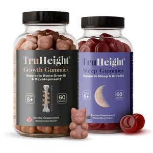 TruHeight Sleep & Grow Bundle - Complete Growth & Wellness Support for Kids & Teens - Calcium, Vitamin D, K, Melatonin, L-Theanine, Lemon Balm, Ashwagandha - Daytime Growth & Nighttime Sleep Support